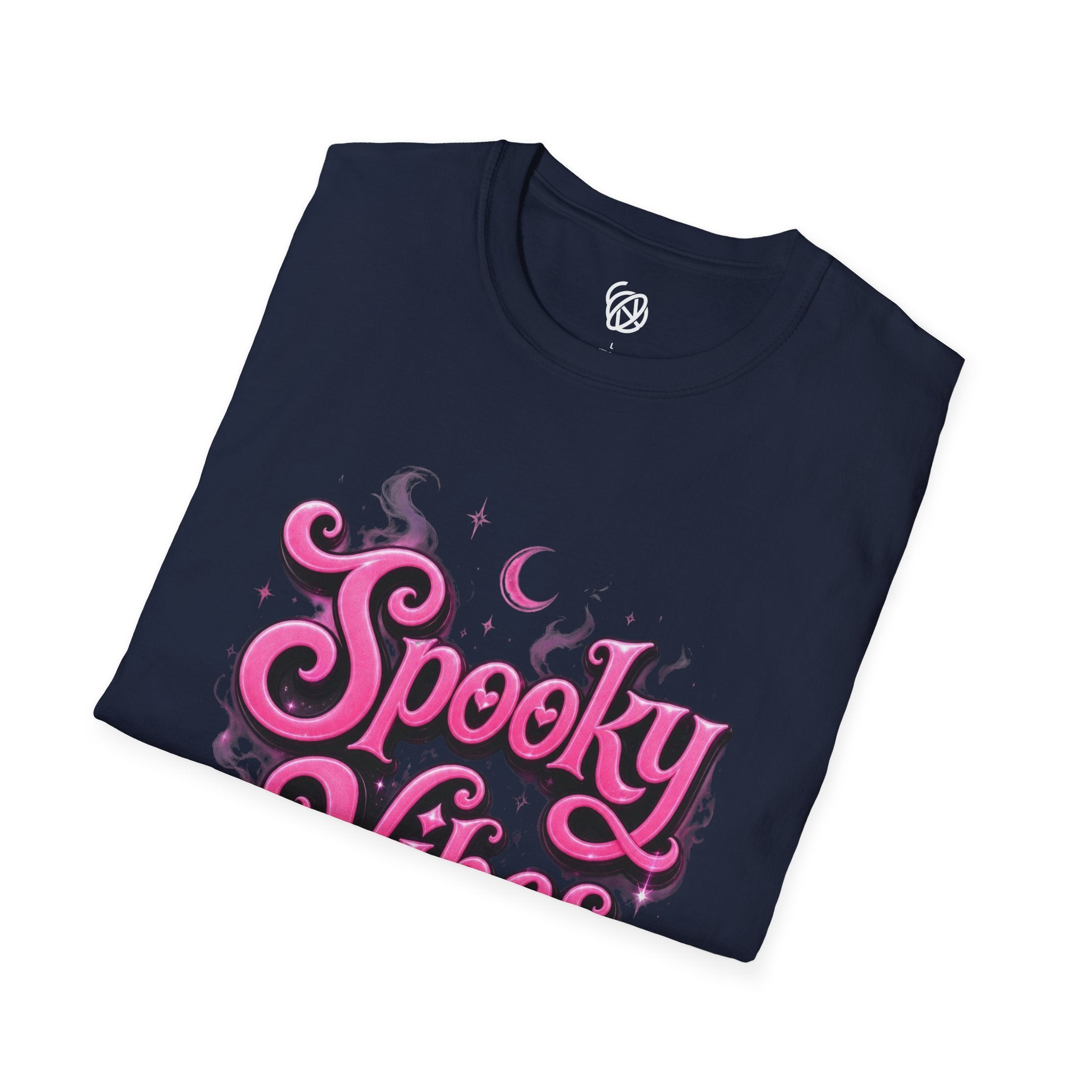 Spooky Vibes T-Shirt — Pink Retro Halloween Graphic Tee