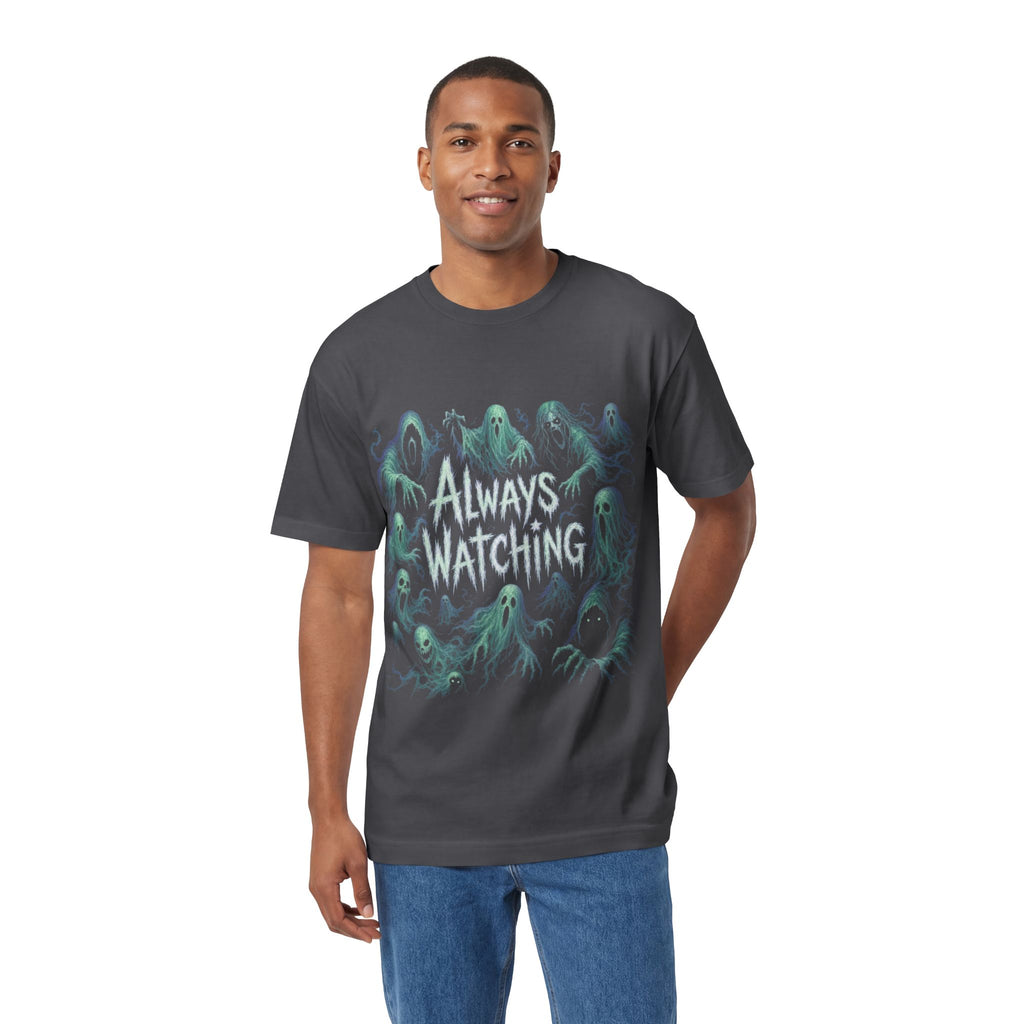 "Always Watching" Ghosts Graphic Tee — Spooky Horror Crewneck
