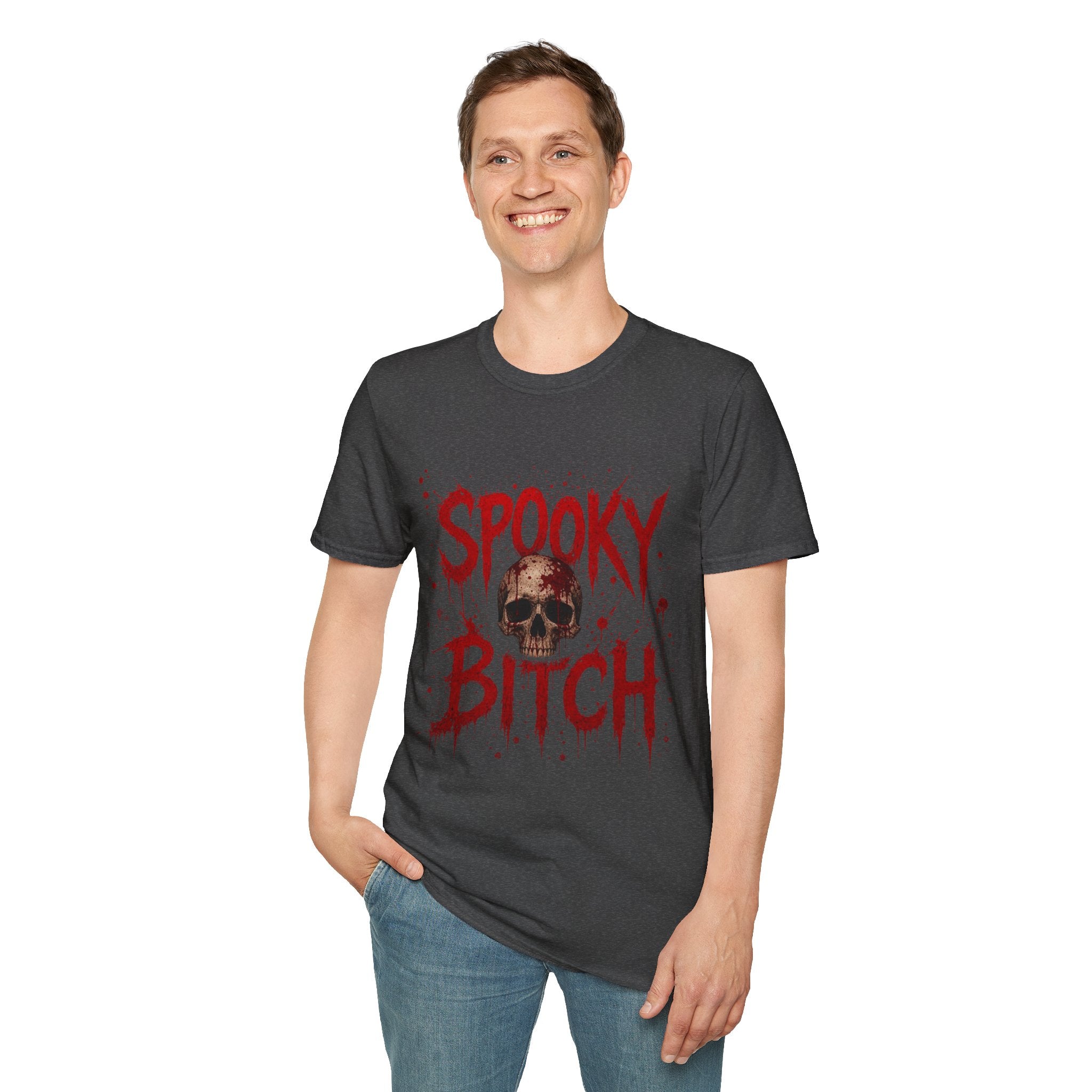 T-Shirt — "Spooky Bitch" Horror Skull Halloween Graphic Tee