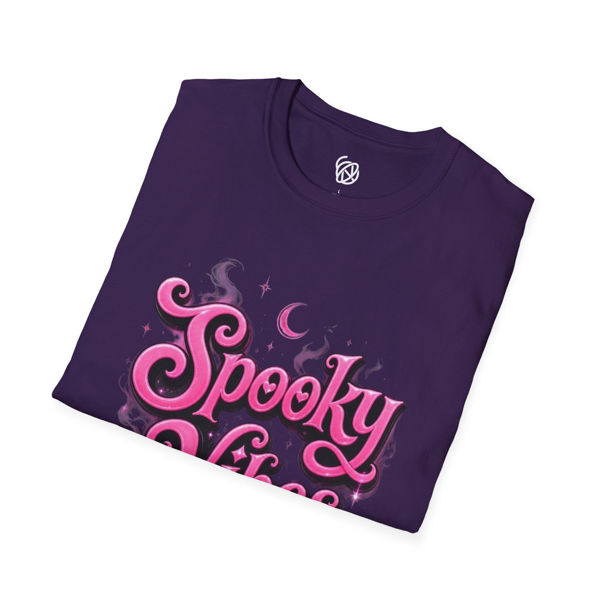 Spooky Vibes T-Shirt — Pink Retro Halloween Graphic Tee