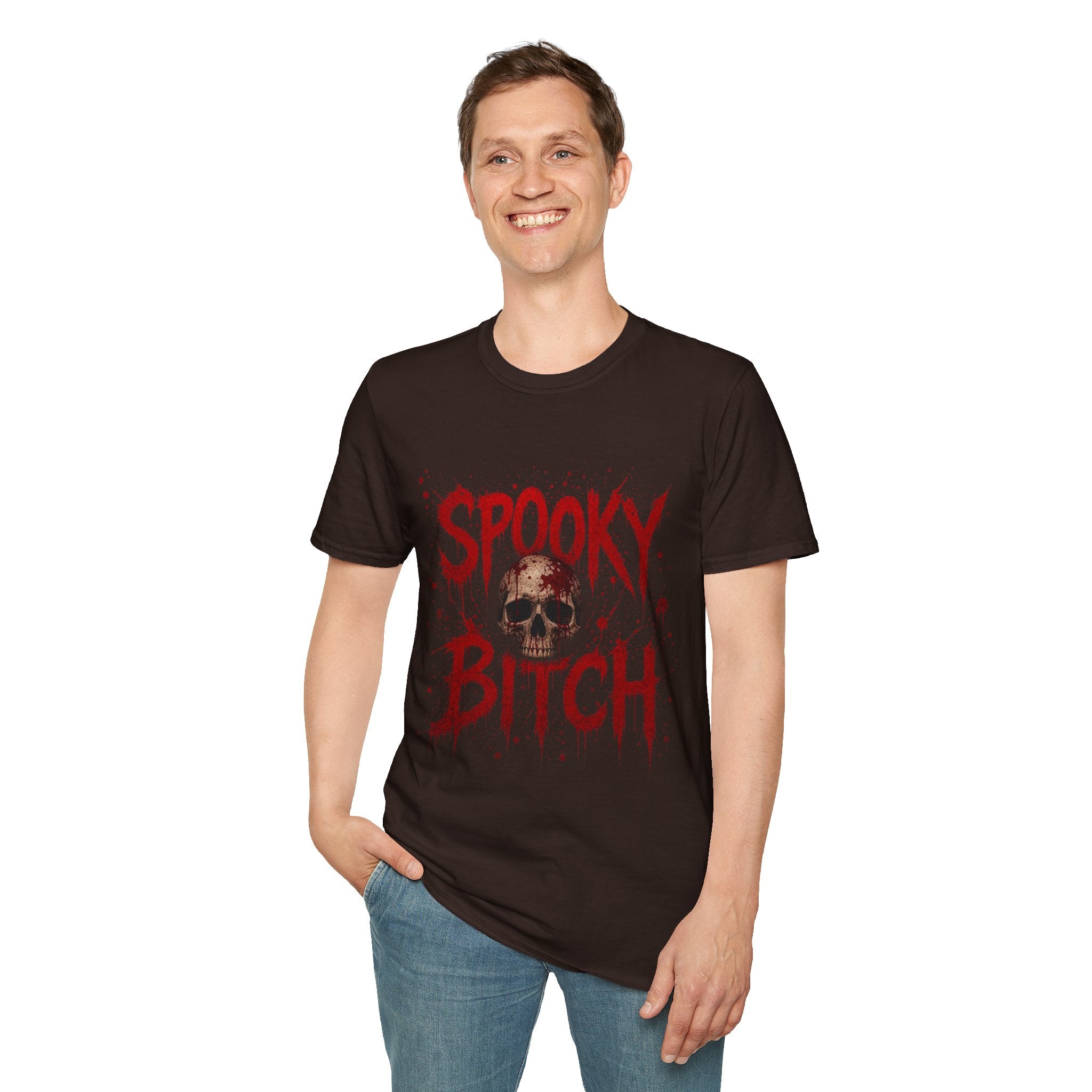 T-Shirt — "Spooky Bitch" Horror Skull Halloween Graphic Tee