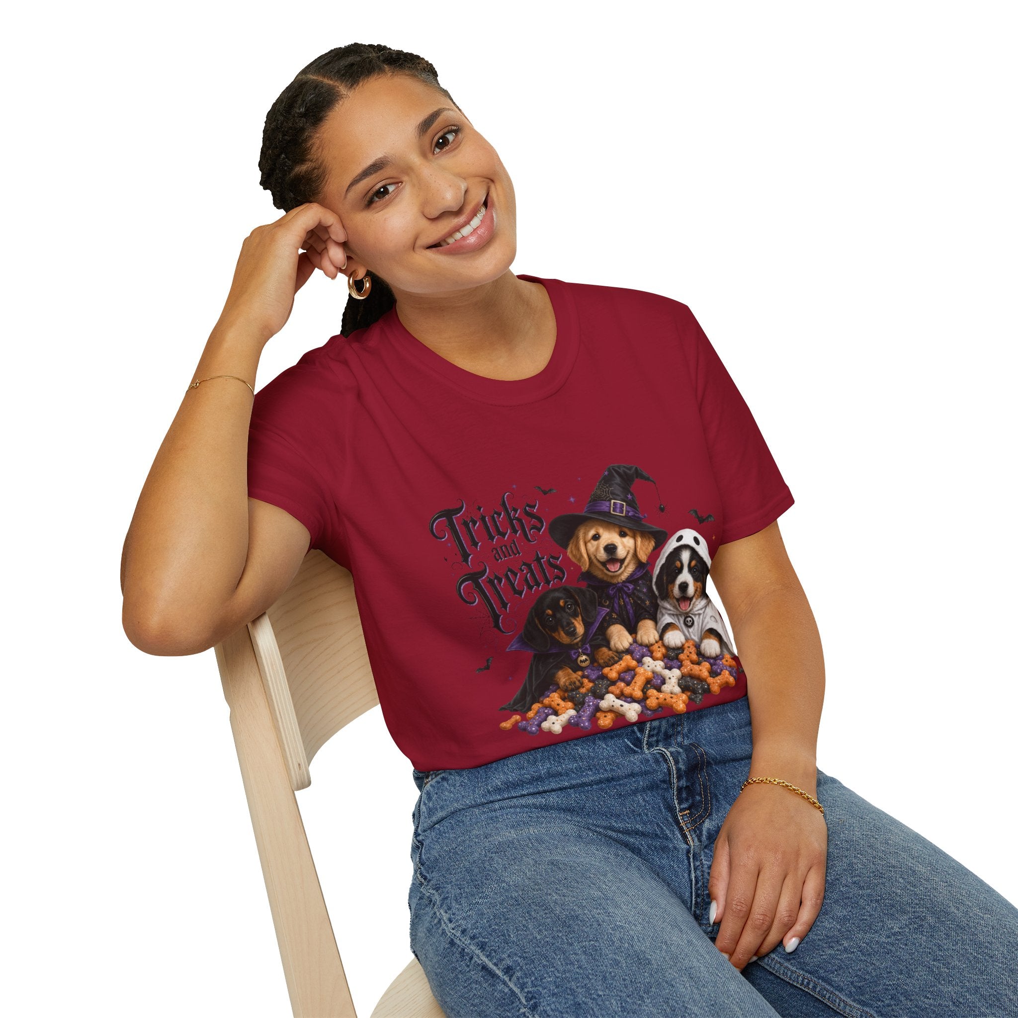 Tricks and Treats Halloween Dog T-Shirt