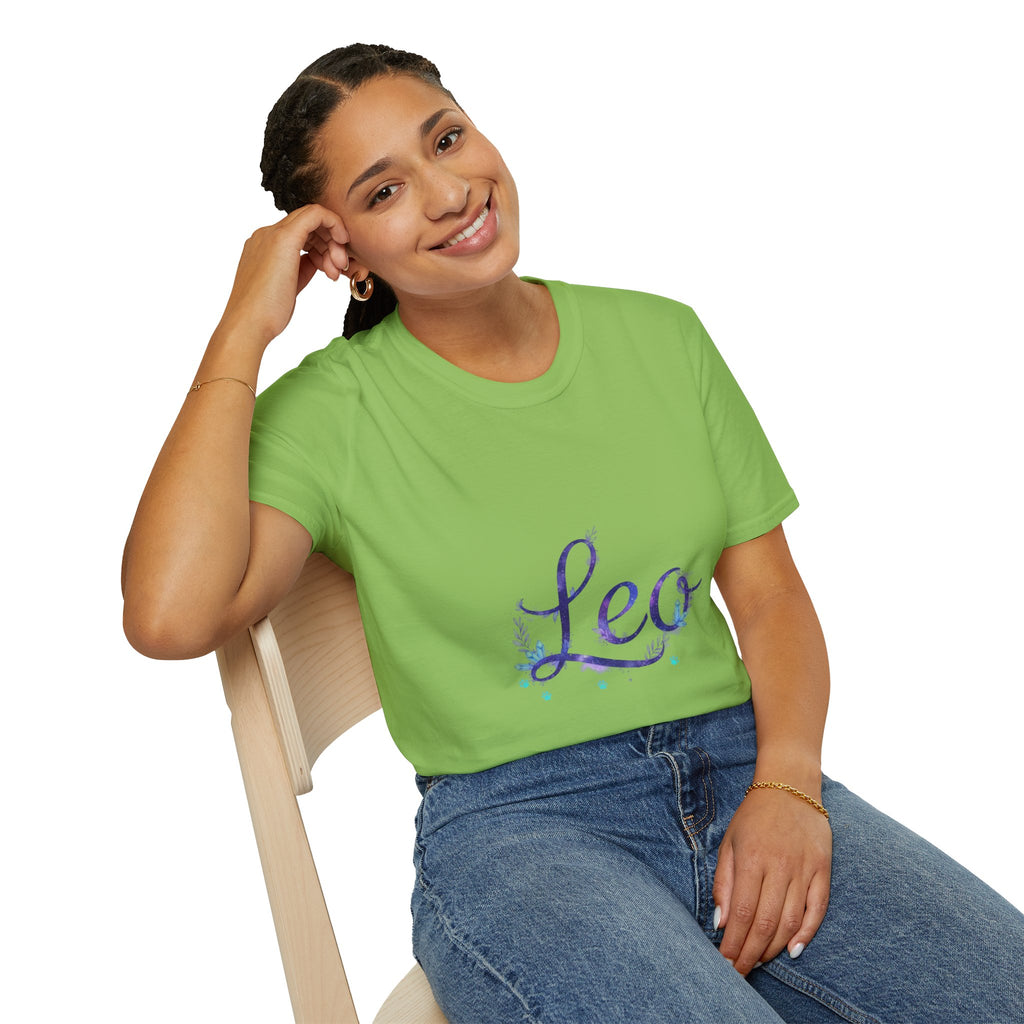 Leo Zodiac T-Shirt — Purple Constellation Astrology Tee