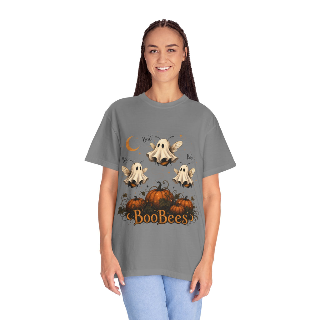 BooBees Halloween T-Shirt — Cute Ghost Bees & Pumpkins Graphic Tee