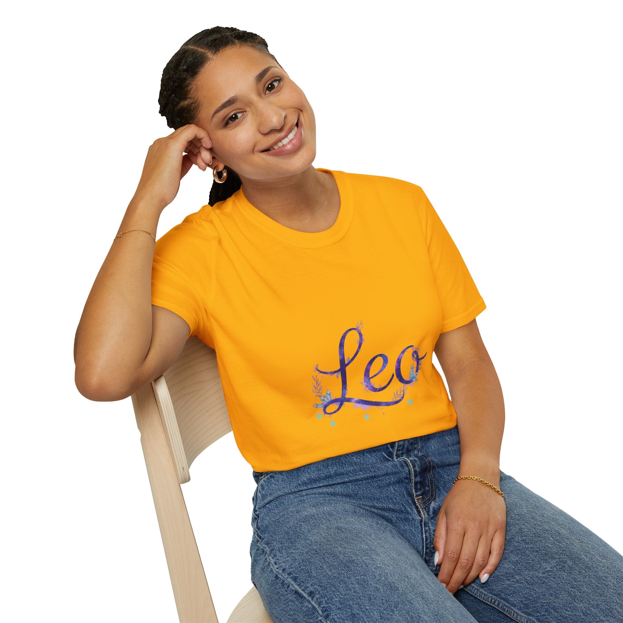 Leo Zodiac T-Shirt — Purple Constellation Astrology Tee