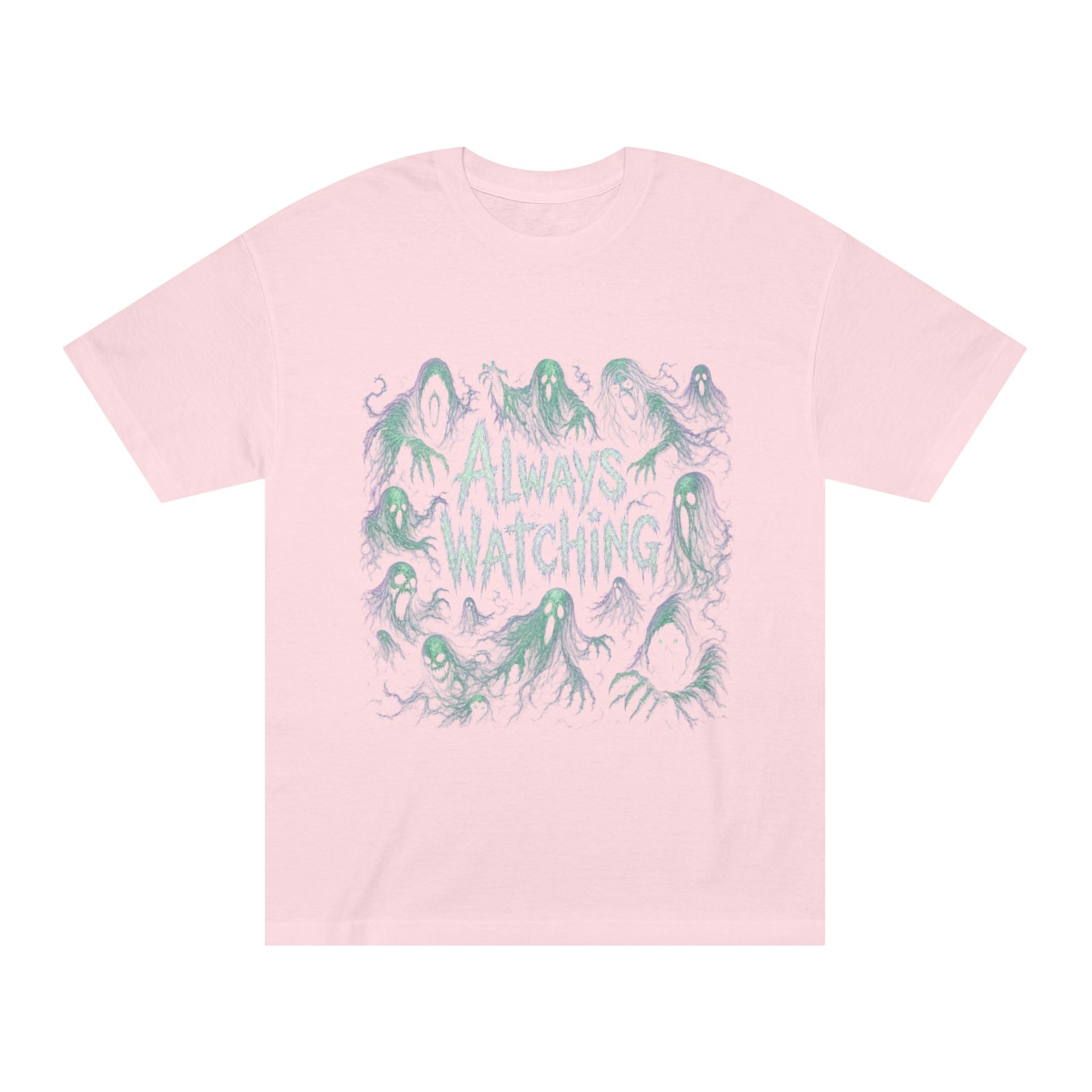 "Always Watching" Ghosts Graphic Tee — Spooky Horror Crewneck