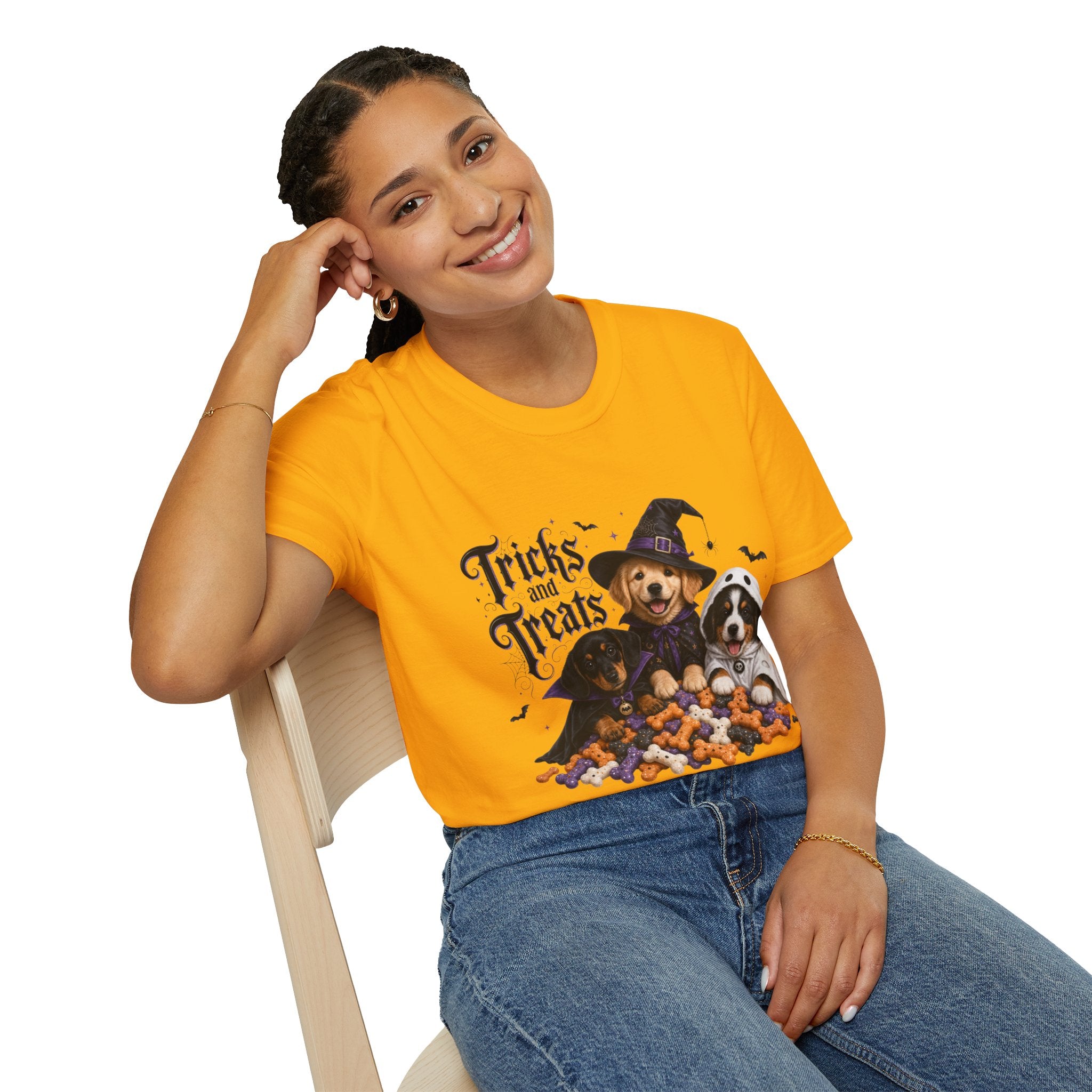 Tricks and Treats Halloween Dog T-Shirt